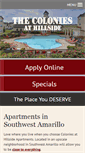 Mobile Screenshot of coloniesathillsideapartmentsamarillo.com